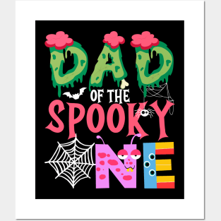 Dad Of The Spooky One Halloween First 1st Birthday Party Posters and Art
